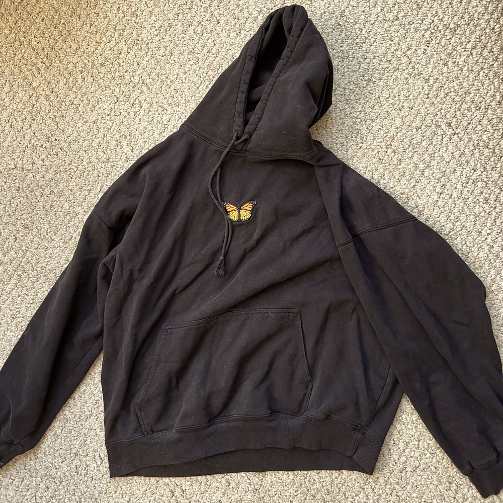 Brandy Melville black butterfly hoodie sweatshirt (2019)